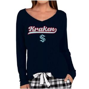 New ~  CONCEPTS SPORT ~  Seattle Kraken Navy Marathon T-Shirt Size L